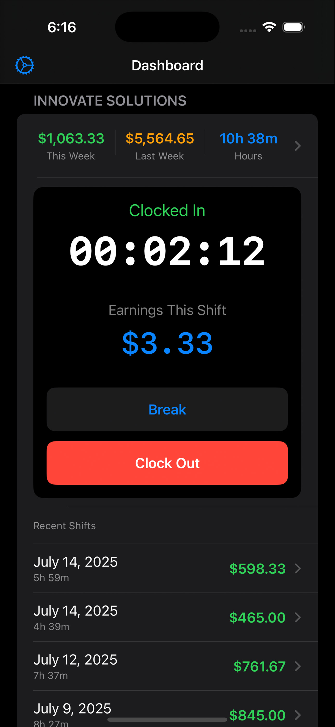 Clock Out screenshot 4